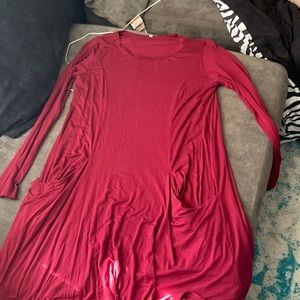 Long sleeve flowy dress with pockets